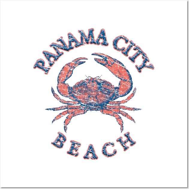 Panama City Beach, Florida, with Stone Crab on Wind Rose (Two-Sided) Wall Art by jcombs